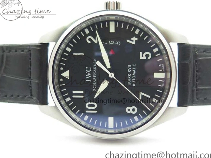 MIROTIME 0504 Affordable Mark XVII IW326501 FKF 1:1 Best Edition Black Dial on Black Leather Strap 7131